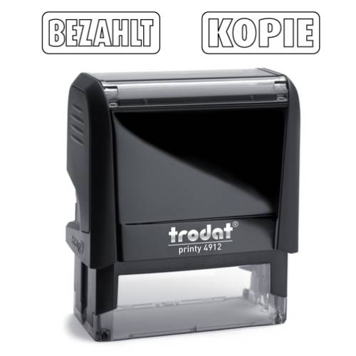 Stempel mit fertigem Text